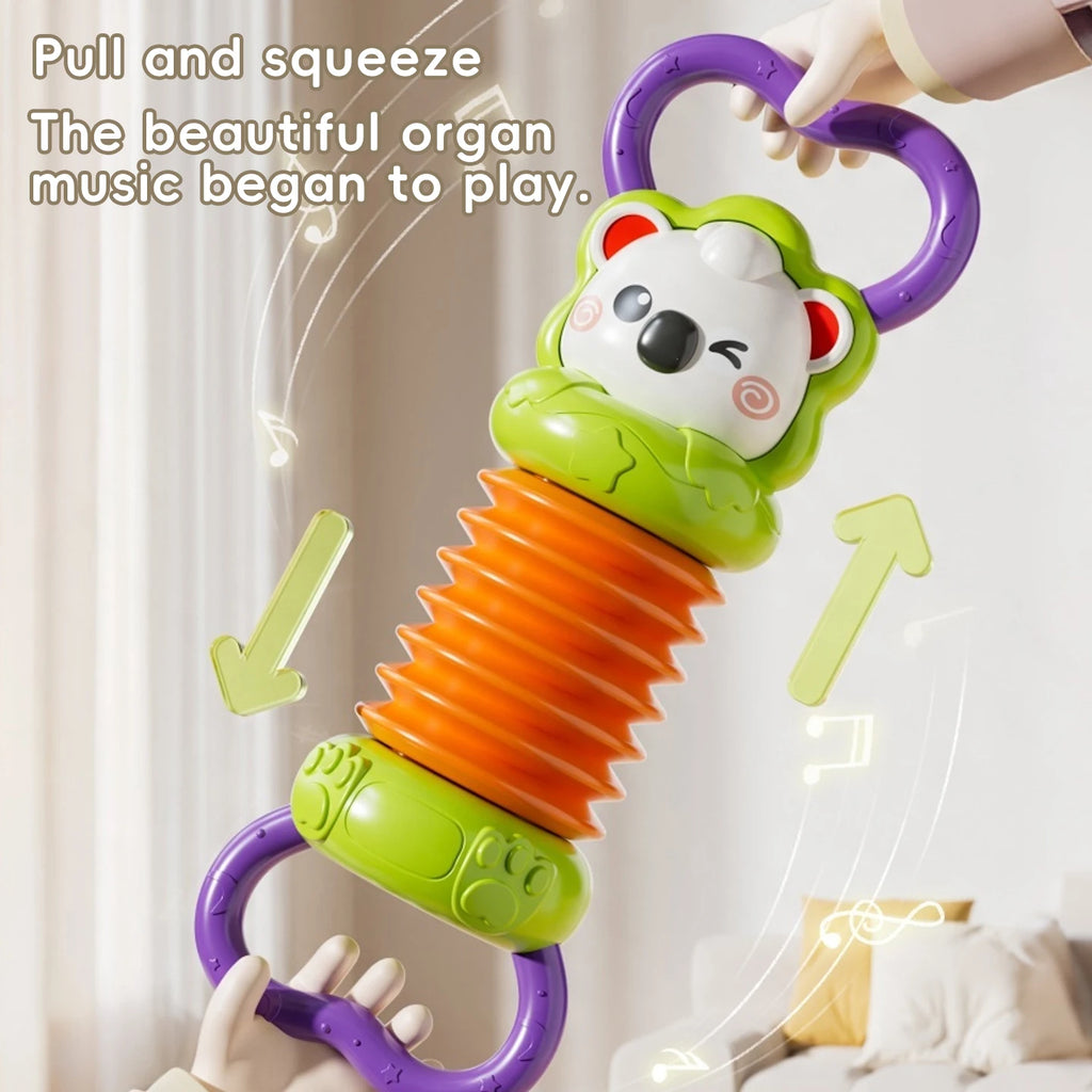Baby Musical Accordion Toy Stretch Squeeze Animal Early Education Music Sensory Motor Skill Development for 6+ Months Infants