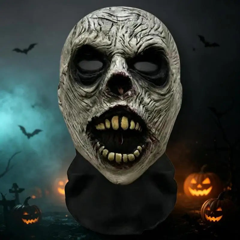 1Pcs Halloween Skull Mesh Printed Head Cover, Sun-Protective And Breathable Face Mask With Visibility, Festival Party Head Cover