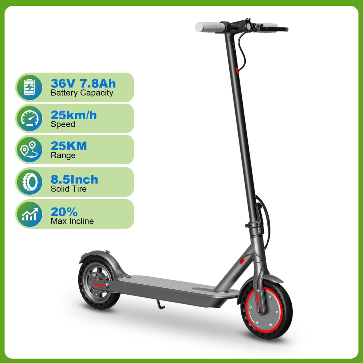 R70Plus Electric Scooter for Adults 36V10.5Ah High-Capacity Battery 35KM Long Range Powerful Motor Dual Suspension Turn Signals 8.5Inch Foldable EScooter
