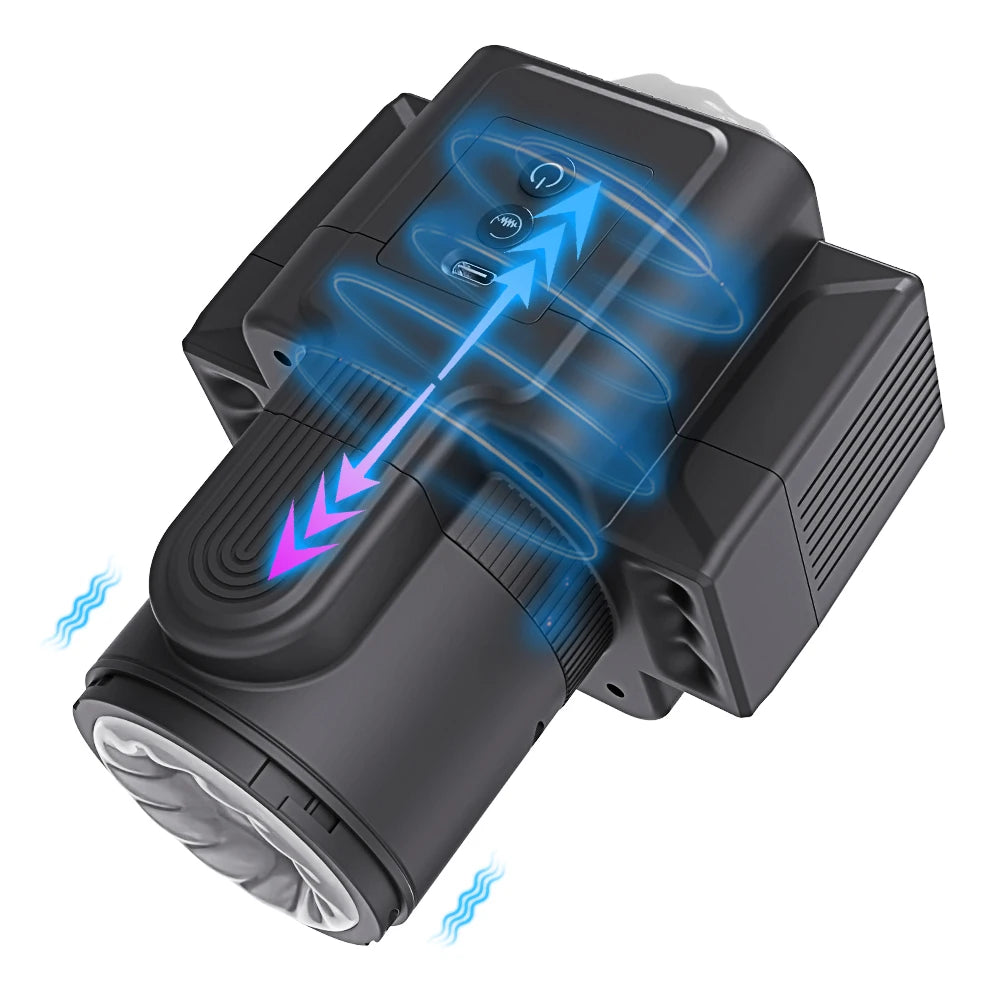 Automatic Male Masturbators Telescopic Thrusting Rotating Suction Cup for Penis Stimulation Pocket Pussy Adult Toys for Men
