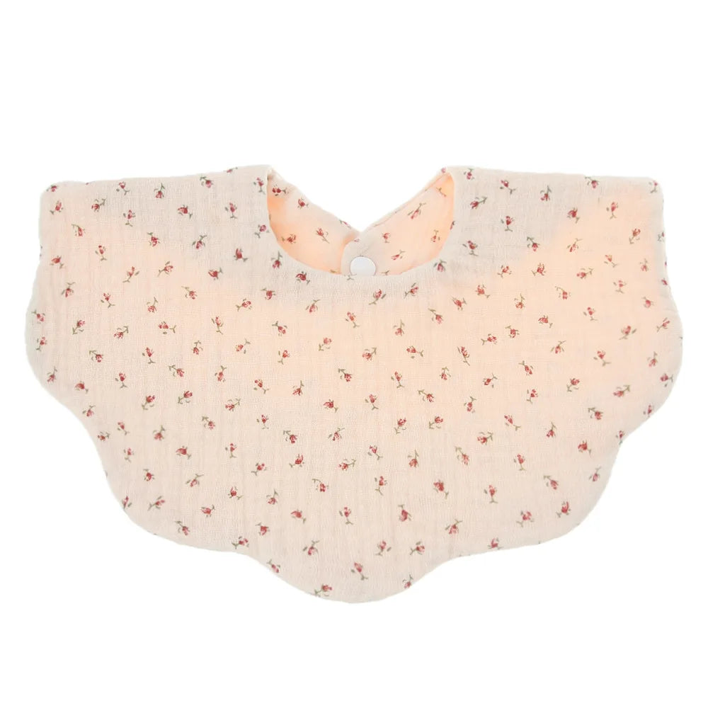 Cotton Soft Baby Print Bibs Solid Color Infant Bib Newborn Burp Cloths Bandana Scarf for Kids Boy Girls Feeding Saliva Towel