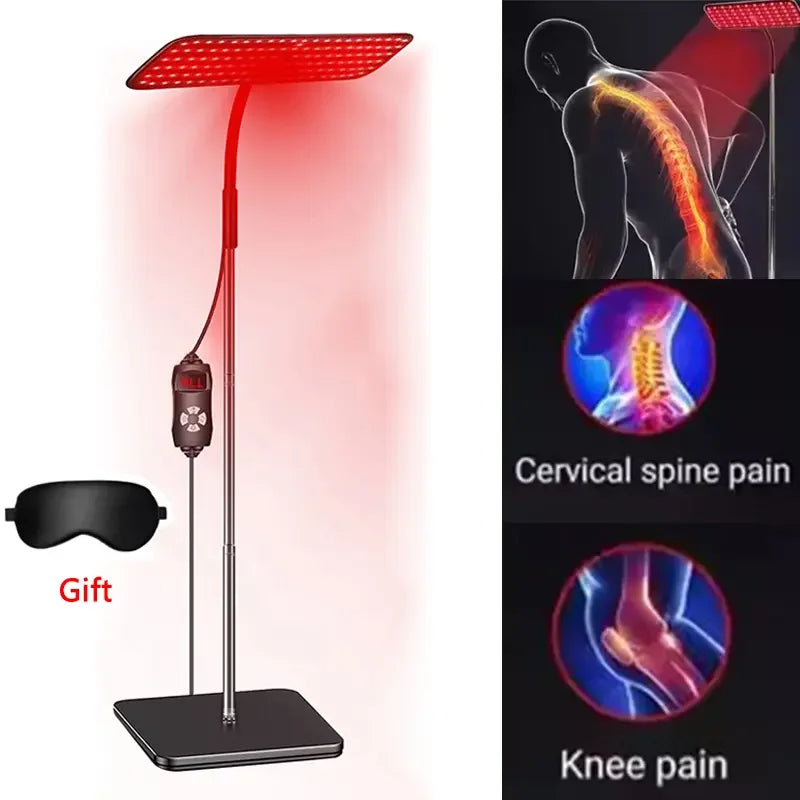 660nm 850nm LED Red Light Therapy Panel with Stand Near Infrared Therapy Lamp Devices for Body Pain Relief and Skin Care