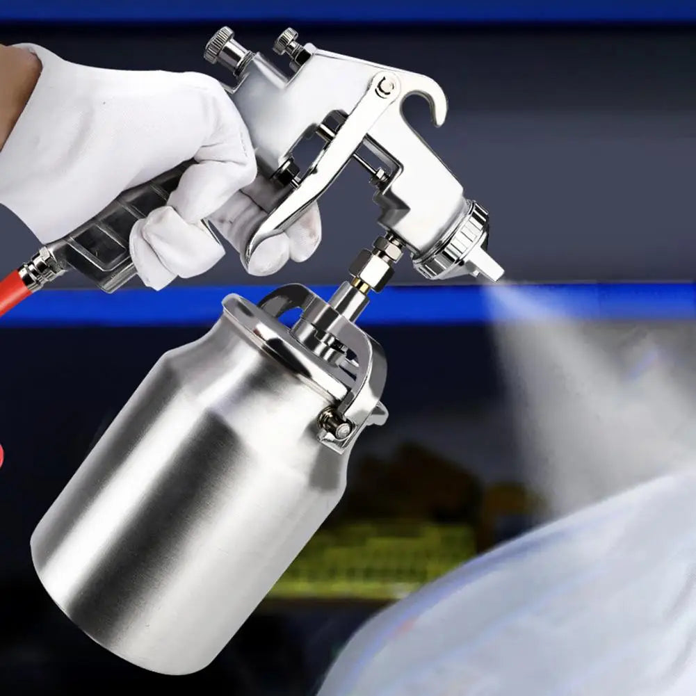 Car Paint Sprayer Uniform Atomization Full Coverage Adjusting Knob Porous Atomizing 1.5/2.5 Caliber Pneumatic Sprayer Workshop