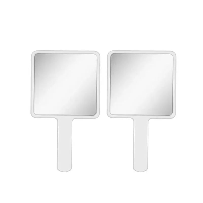 1/2/3pcs Eyelash Extension Handheld Makeup Mirror Square Makeup Vanity Mirror With Handle Hand Mirror SPA Salon Compact Mirrors