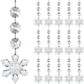 10/20/30 Pcs Snowflake Crystal Christmas Ornaments for Christmas Tree Decorations, Hanging Clear Acrylic Snowflake Ornaments