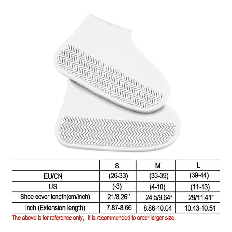 Waterproof Rain Shoes Covers Silicone Non-slip Wear-resistant Outdoor Adult Children Boots Portable Elastic Reusable