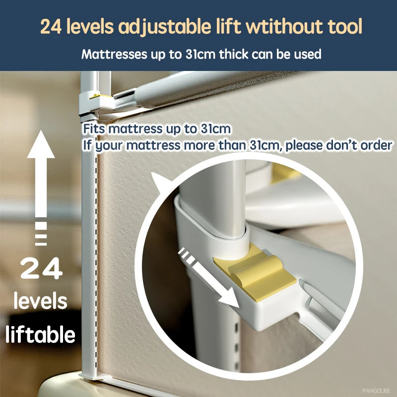 PANGDUBE 1pc Bed Rail Guard for Kids Fall Out Protection Handrail Bed Safety Baby Safety Bed Barrier for Parents Bed