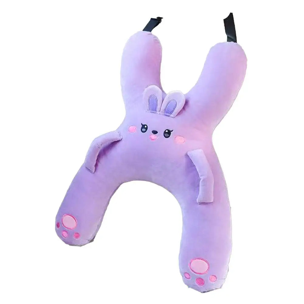 1PC Car Mounted Child Sleeping Pillow Car Cute Cartoon Pillow Car Removable Comfortable Breathable Headrest Lumbar Support ﻿