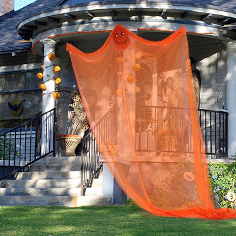 3.3M Halloween Ghost Hanging Decoration with Sound Activated and Glowing Eyes for Haunted House Escape Room Outdoor Prop Decor