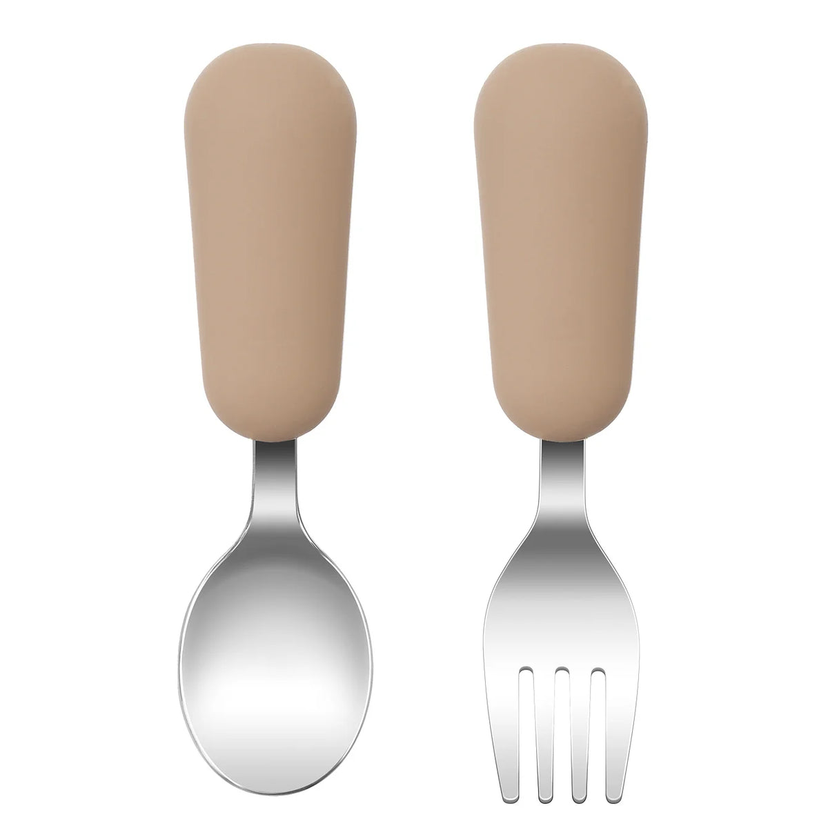 Color Kids 2PCS Stainless Steel Fork Spoon Baby Feeding Set Eco Friendly Toddler Utensil BPA Free Kids Dinnerware Baby Stuff