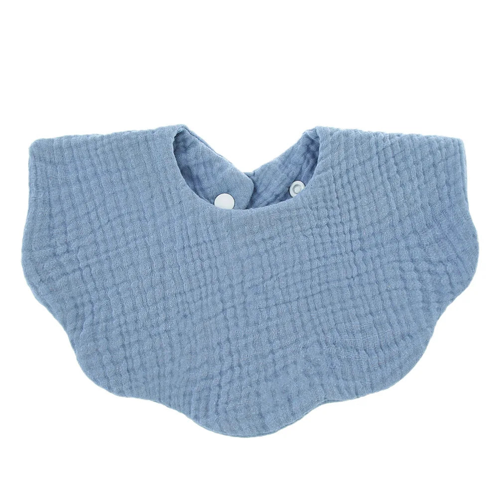 Cotton Soft Baby Print Bibs Solid Color Infant Bib Newborn Burp Cloths Bandana Scarf for Kids Boy Girls Feeding Saliva Towel