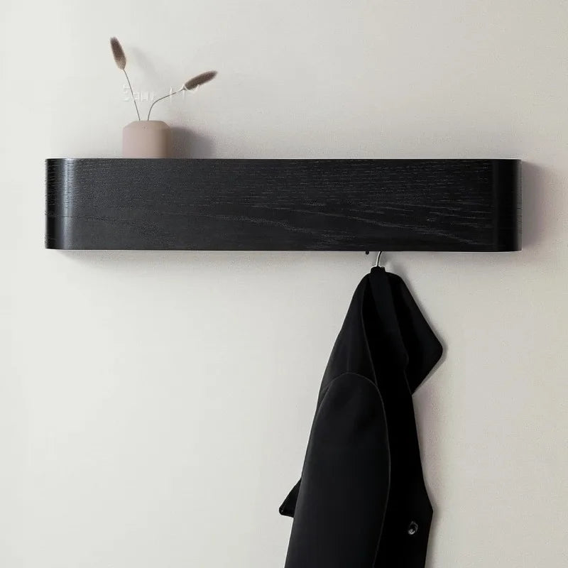 Wall Hanger Clothing Rack Stand Garment Rack Walnut Wall Hanger, Entrance Clothes Hanger, Wall Coat Hook, Veneer Hanger