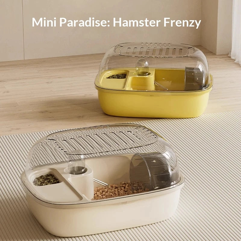Luxury Large Capacity Hamster Golden Hamster Cage Habitat Villa Large 2-Layer Platform Cage Hiding Nest Small Pet Supplies