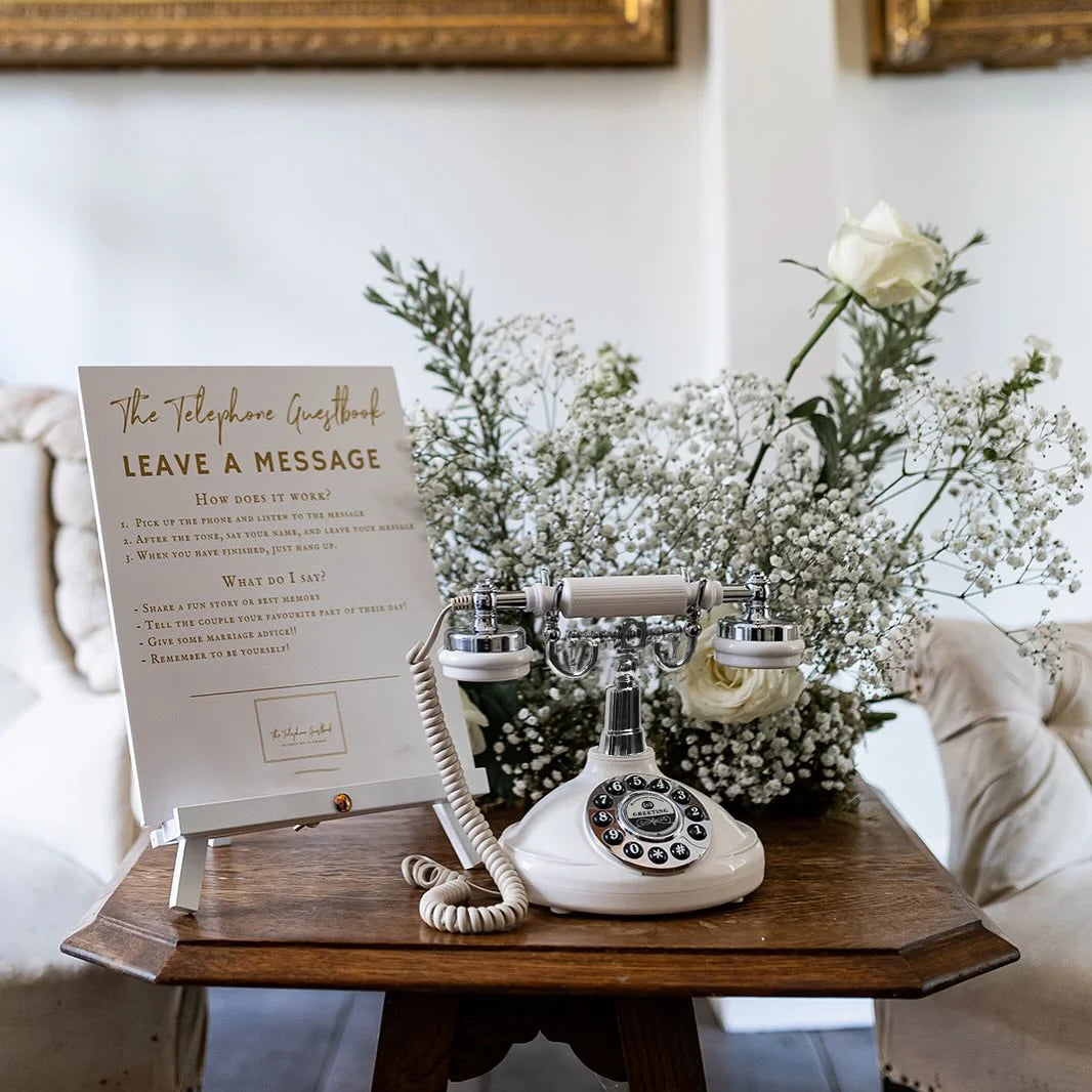 Voice Guestbook Phone Wedding Telephone Classic Retro Craftsmanship Recording Guestbook For Confessional Wedding Birthday Party