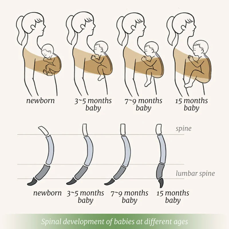 Ergonomic Baby Wrap Sling Carrier Soft Cotton Kangaroo Sling for Newborns to 36 Months Comfortable Front Baby Carrier