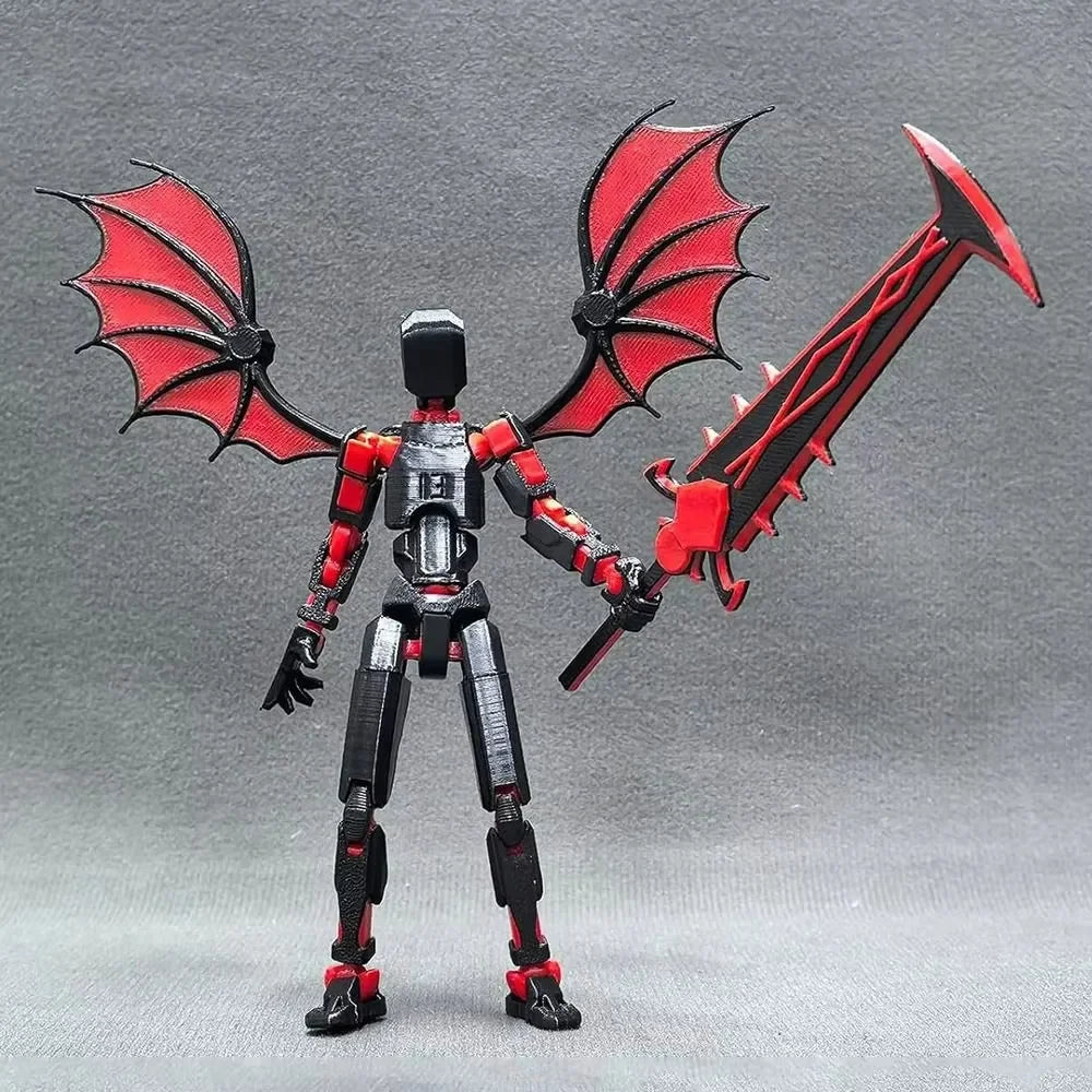3D Printed Robot Model Reaper Robot Desktop Decoration 13 Action Model Multi-Jointed Movable Robot Dummy Action Model