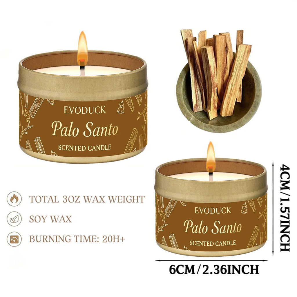 Candele profumate al Palo Santo, Palo Santo premium, candela purificante per elevare l'energia, ideale per la meditazione, regali invernali, regalo per donna