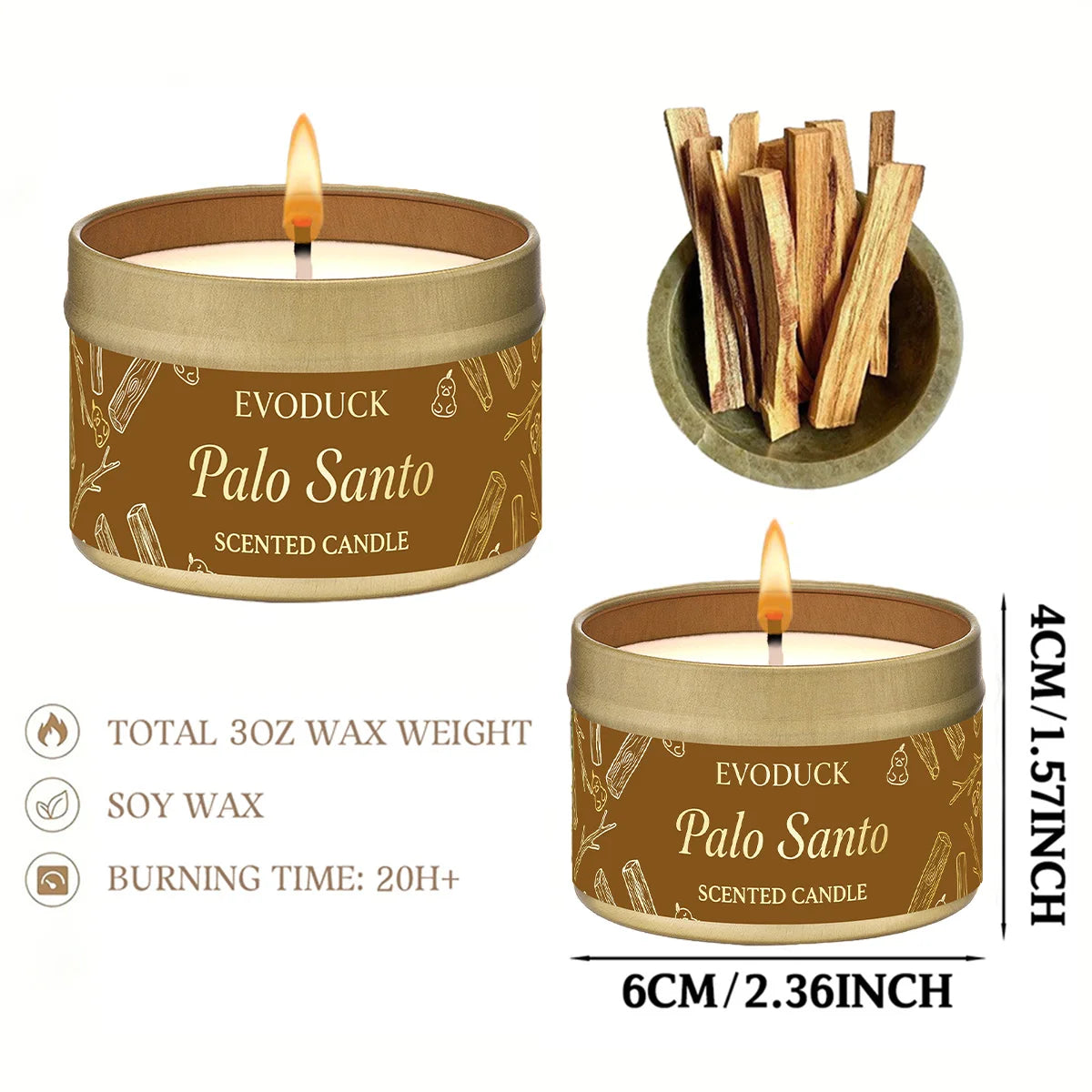 Palo Santo Scented Candles Premium Palo Santo Purify Elevate Energy Cleansing  Candle for Meditation Winter Gifts Gift For Woman