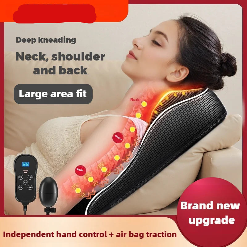 Manufacturer Direct Electric Shiatsu Head Neck Cervical Ttraction Body Massager Car Back Pillow with Heating Vibrating Massage D