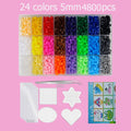 Hama Beads Box Embalagem Thermal Mosaic Ferro Educação Beads, Ironing Beads Fuse Beads Brinquedo DIY, 24 48 72 Cores 2.6MM 5MM