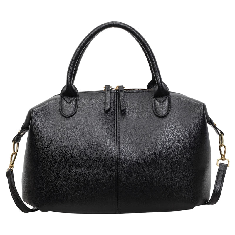 Elegant Parisian Diaper Bag For Women Minimalist Luxury Leather Crossbody Bag Simple Vintage Designer Tote
