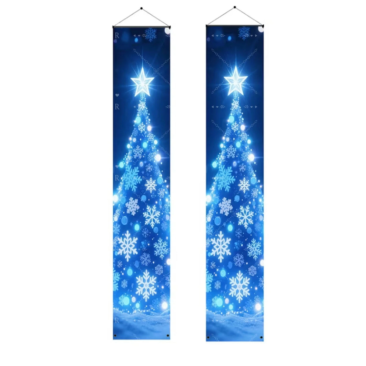 Merry Christmas Theme New Year Party Decorations Couplet Santa Claus Snowman Christmas Tree Wall Door Hanging Flags Banner Props