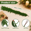 Christmas Decorations Garland 5.6ft Norfolk Pine Artificial Hanging Wreath for Wall Door Mantel Decor Navidad Table Centerpieces