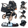 Newest 3 in 1 Baby Stroller Portable Travel Baby Carriage Folding Prams Aluminum Frame High Landscape Car for Newborn Baby