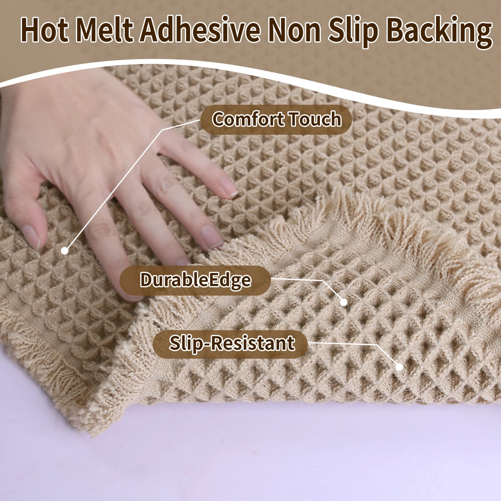 Tappetino da bagno super assorbente con retro antiscivolo, tappeto per doccia e vasca con texture a nido d'ape, tappetino da bagno ad asciugatura rapida per la protezione del pavimento