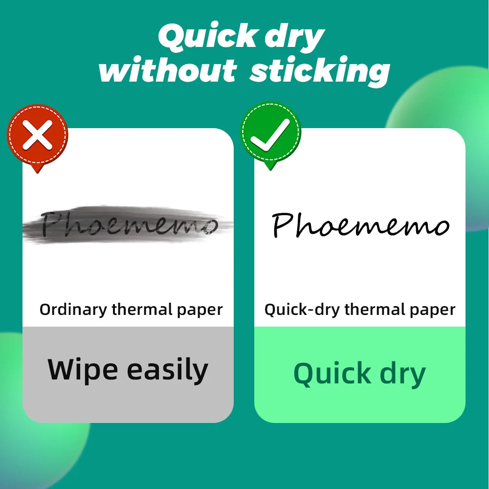 Phomemo Thermal Paper A4 Printer Paper Quick-Dry Paper Compatible with M08F M832 Portable Printer for Office,Business 100 Sheets
