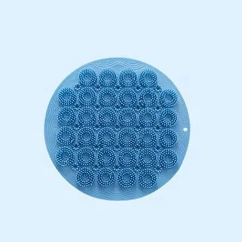 Exfoliating Shower Massage Scraper Bathroom Non-slip Bath Mat Back Massage Brush Silicone Foot Wash Body Cleaning Bathing Tool