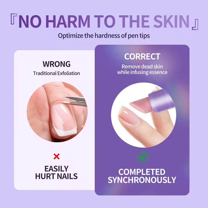 3-in-1 Nail Care Oil Essence Pen, a Transparent Quick-Drying Nourishing Essence, Strengthens and Prevents Breakage, Deeply Nourishes the Nail Bed, Prevents Hangnails, Repairs Finger Edges, Removes Dead Skin, Moisturizes and R