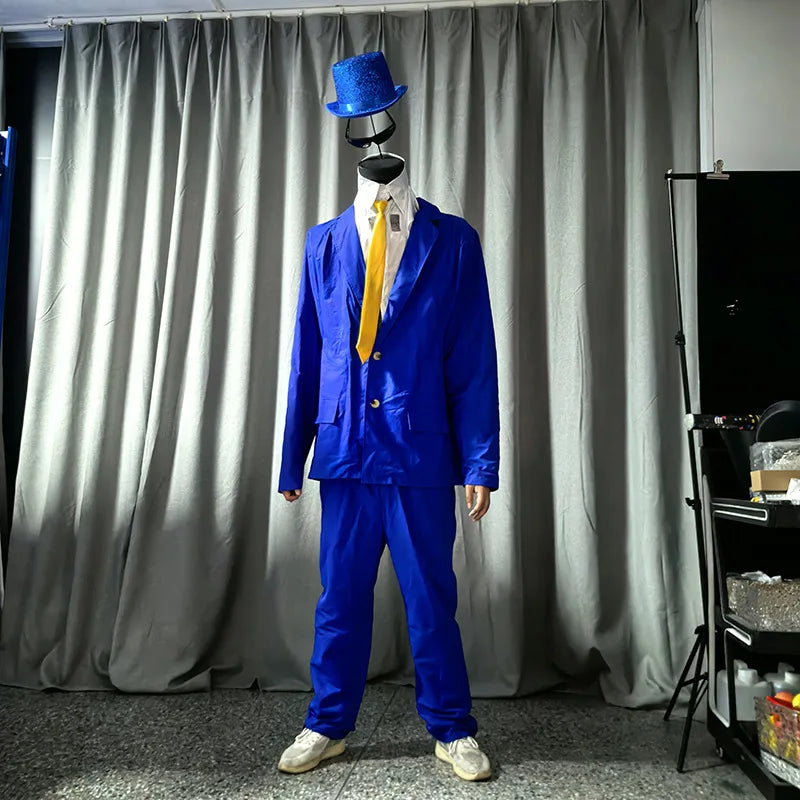 Adult Halloween No Head Red Green Blue Suit Festival Parade Party Outfit Men Stage Performance Wear 2025 Magic Show Clothes