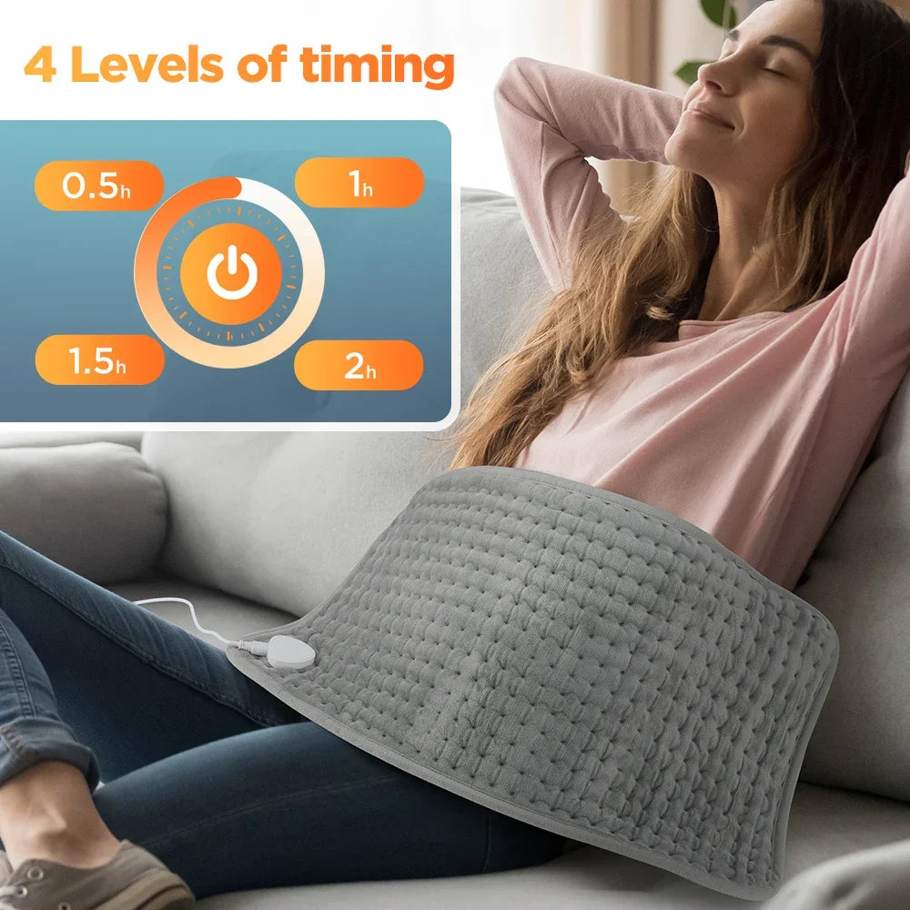 60x30CM Electric Heating Pad for Back and Leg 10 Heat Levels Temperature Control Hot Compress Fast Heating Mat Pet Warming Mat