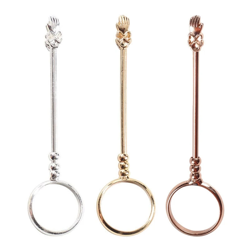Metal Cigarette Hand Holder Vintage Finger Ring For Women Men Adjustable Cigarettes Clip Smoking Holder Hand