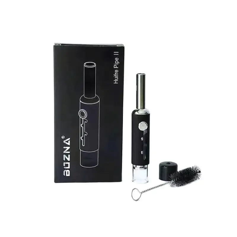 5-Level Adjustable Dry Herb Pipe, Metal Smoking Pipe with Glass Tube, Reusable Durable Tobacco Pipe Smoking Accessories