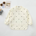 Erduo Newborn Baby Waterproof Feeding Baby Soft Cloth Fabric Bibs Infant Apron Long Sleeve School Food Bib Eating Accessories