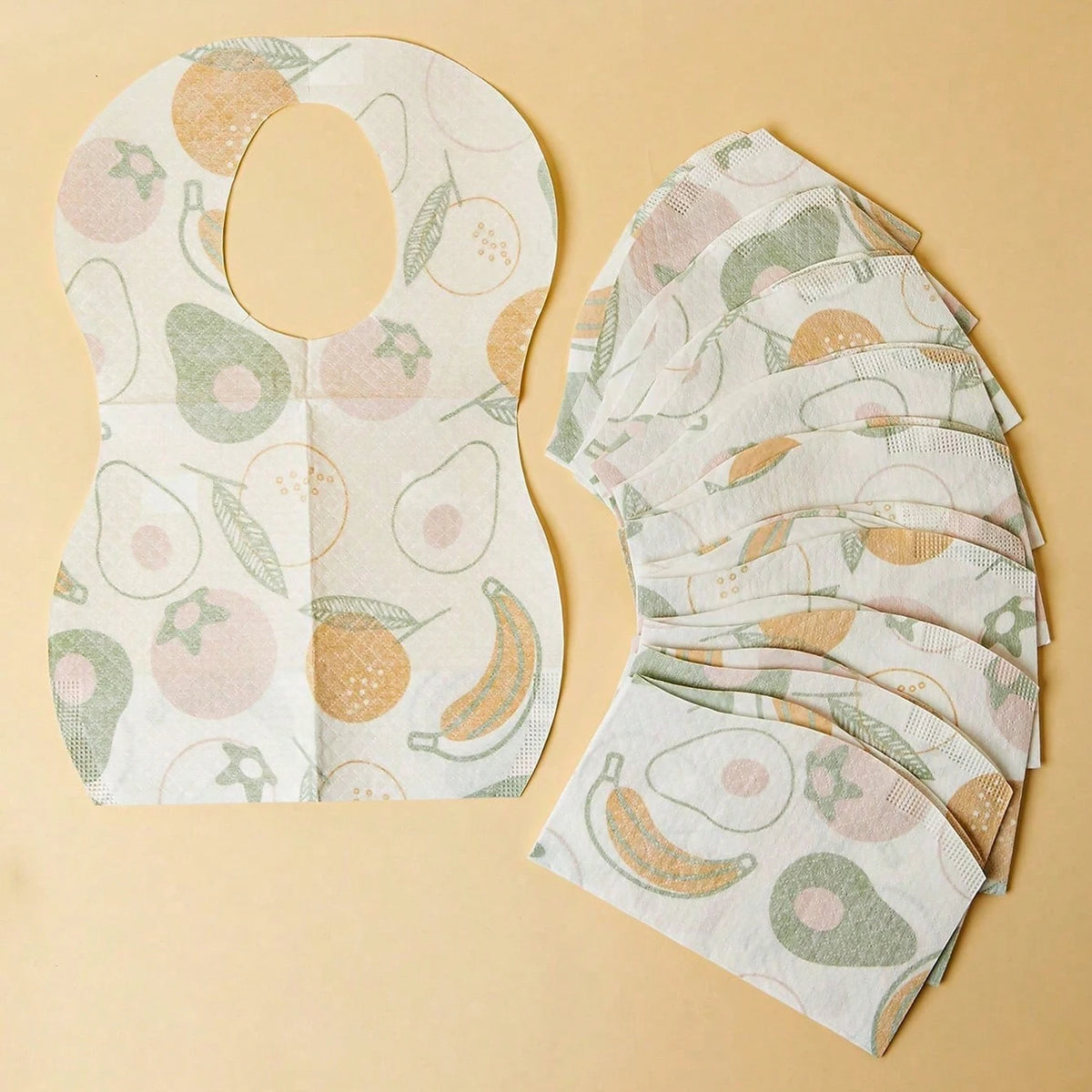 10 Pieces/bag Disposable Baby Bibs, Cute Cartoon Cleaning Bibs, Individual Single Pack, Perfect for Outdoor Travel Picnic