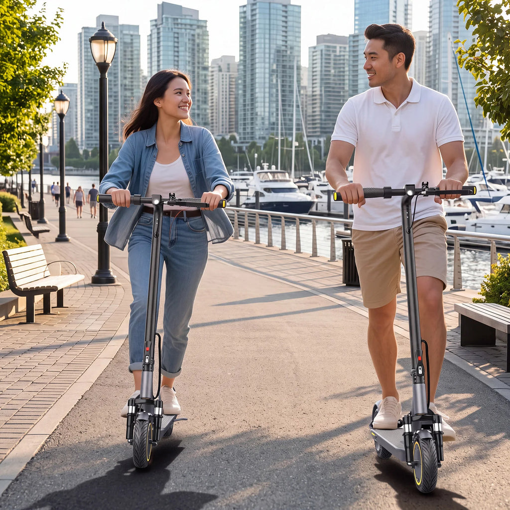 R70Plus Electric Scooter for Adults 36V10.5Ah High-Capacity Battery 35KM Long Range Powerful Motor Dual Suspension Turn Signals 8.5Inch Foldable EScooter