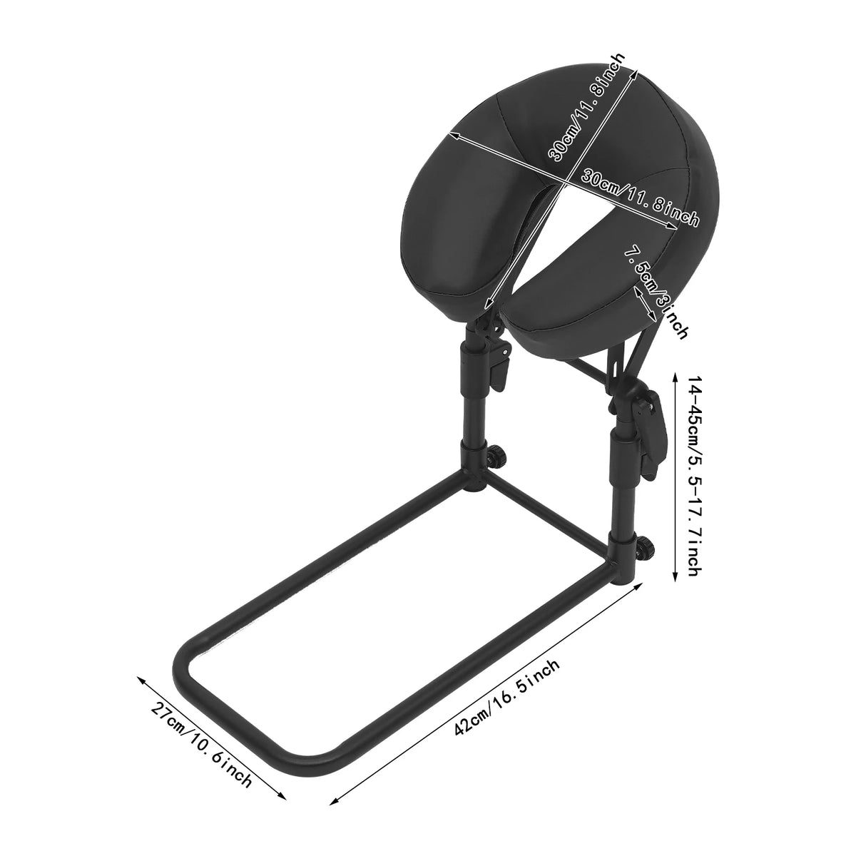Adjustable Massage Headrest, Face Pillow Cradle&Support Bracket, Soft Head Rest, Mattress Massage Kit for Bed Salon Home SPA Use