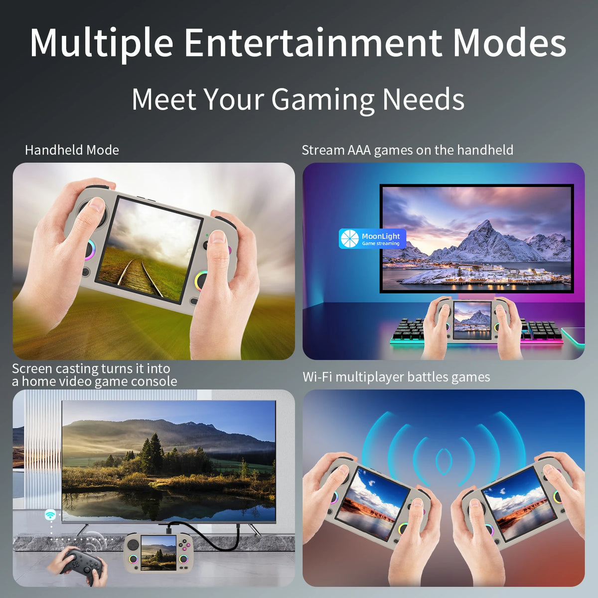 Anbernic RG CubeXX Handheld Game Console 3.95" IPS Screen Linux64-bit Retro Gaming Console Supports HD-Connection WiliWili Ebook