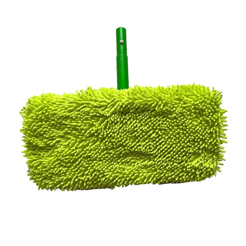 Thickened Elastic Band Flat Mop Cloth Coral Fleece/Microfiber/Chenille Replacement Rotary Mop Cleaning Pad for Bathroom