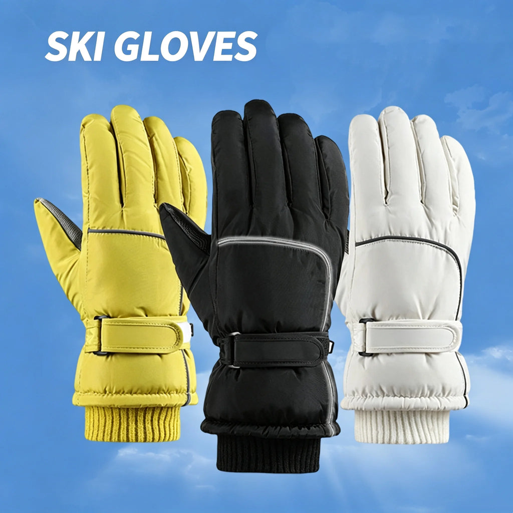 Men Women Professional Winter Thermal Ski Gloves Waterproof Touch‑screen Snow Gloves Warm Windproof Motorcycle Outdoor Sports