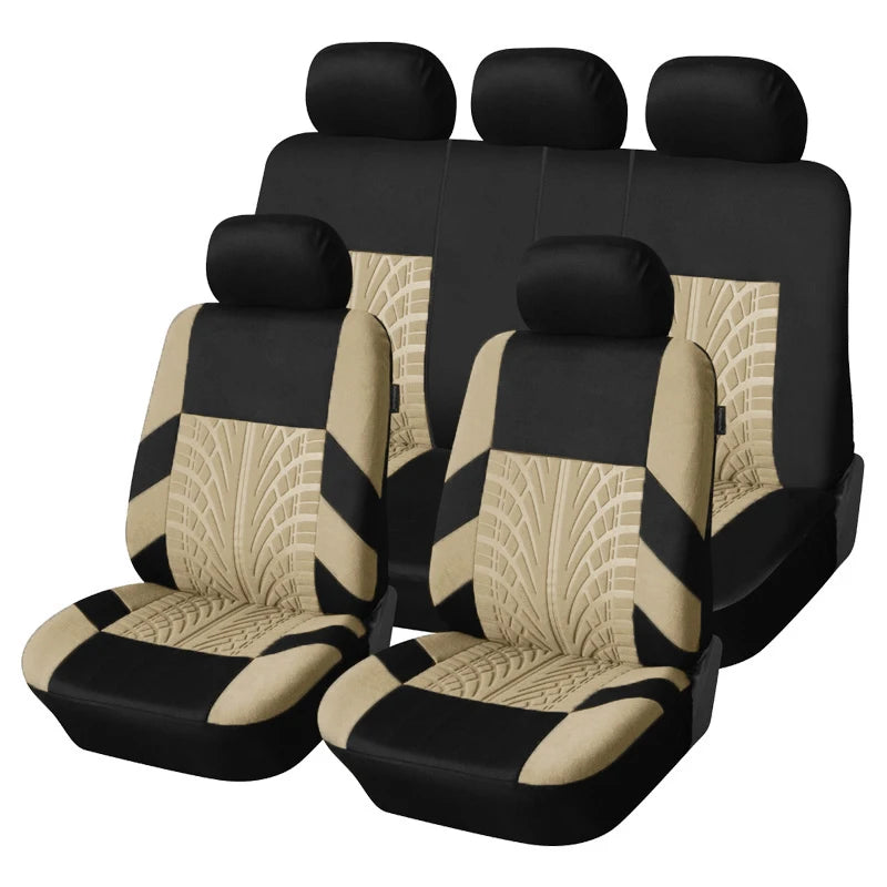 2/5PCS Car Seat Covers Set Universal Fit Most Car Covers with Tire Detail Suitable for Independent Seat Covers Protecting Seats