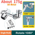 Metal 1080° Universal Rotation Faucet Sprayer Head 22/24mm Adaptor Washbasin Faucet Extender Aerator Bubbler Nozzle Kitchen Tap