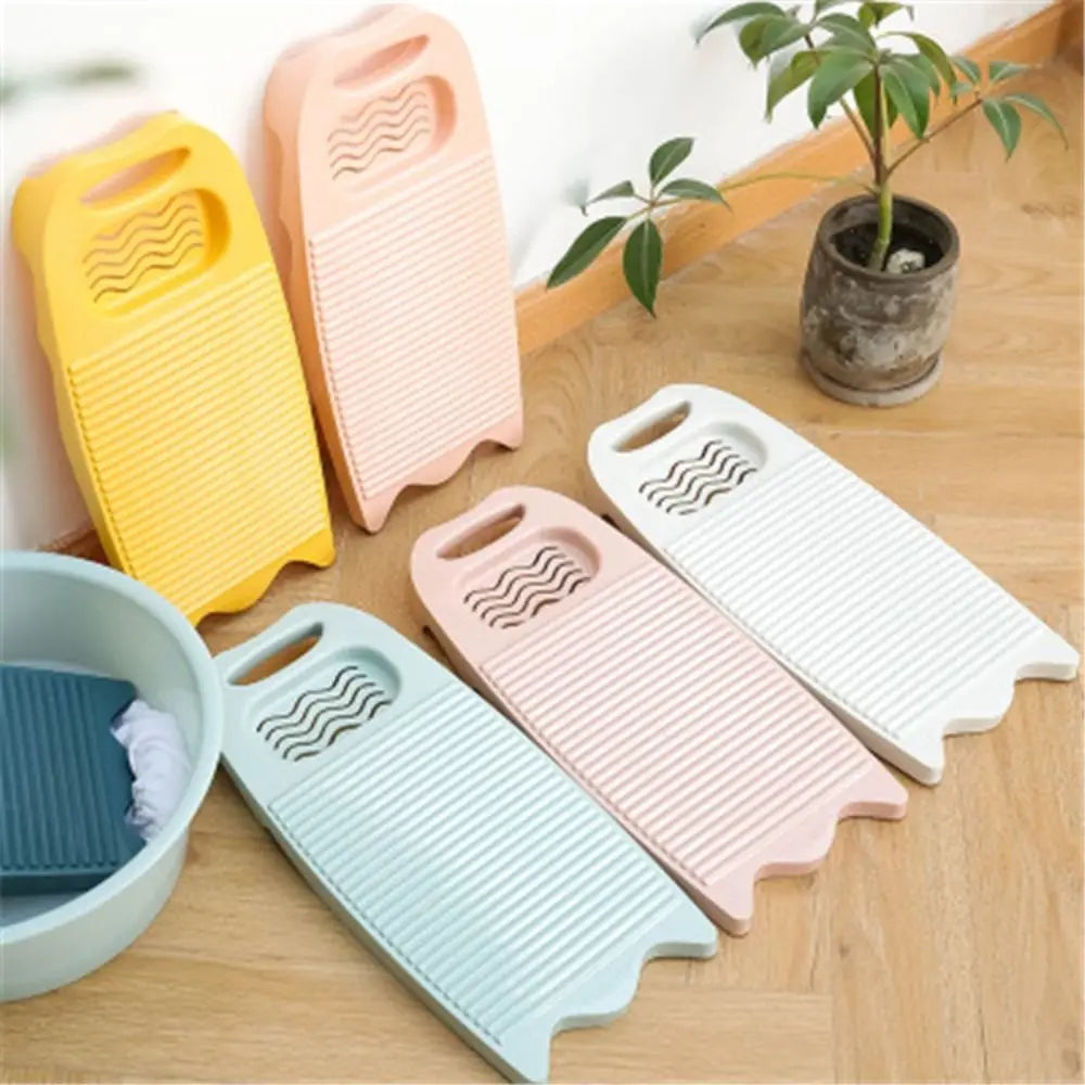 1 PCS Large Size Laundry Board Thicker Durable Plastics Washboard With Soap Trough Simple Household Washing Board