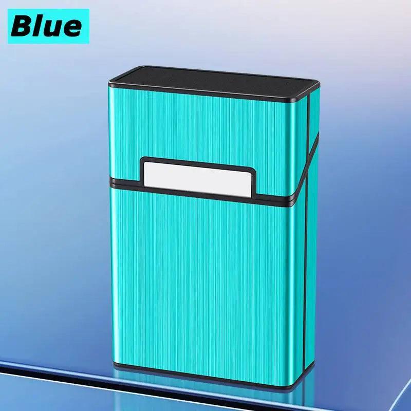 Portable Cigarette Case Metal Smoking Cigarette Box 20pcs Capacity Tobacco Holder Cigarettes Pack Cover Storage Box Men's Gadget