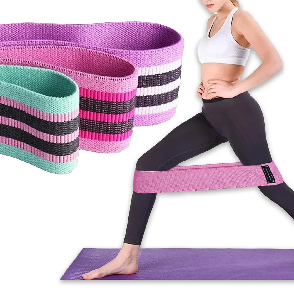 3 Levels Resistance Bands Exercise Fitness Hip Booty Bands Pilates Sport Extender Workout Strips Loops Yoga Gym Equipment
