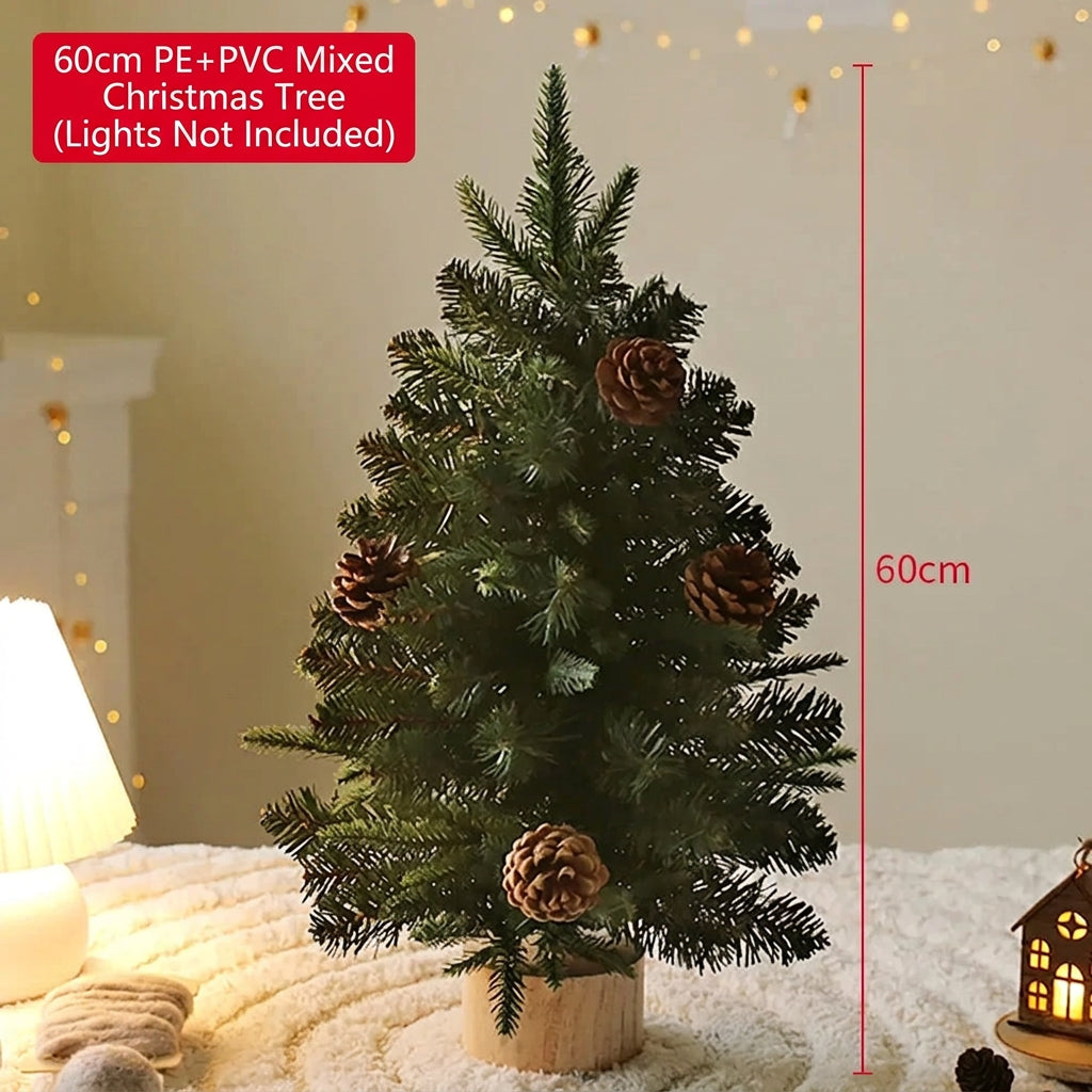 40/60CM Christmas Tree Desktop Mini Xmas Trees For Home Decoration Children DIY Handicraft New Year Christmas Ornament
