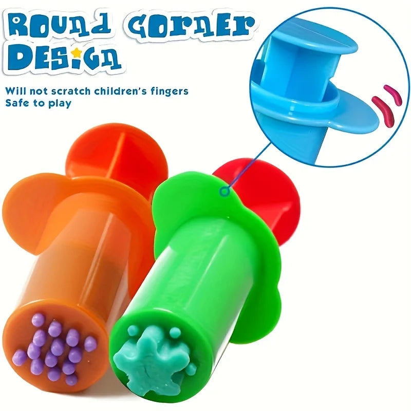 10/20/30/40 Pack Clay Dough Tool Set Play Dough Non Toxic Modeling Dough Extruder Set - Various Colors